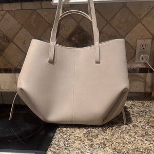 Polene cyme taupe tote in largest size